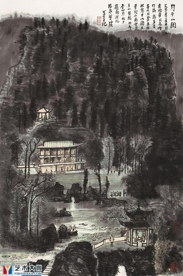Crescent hill diagram-chinese painting