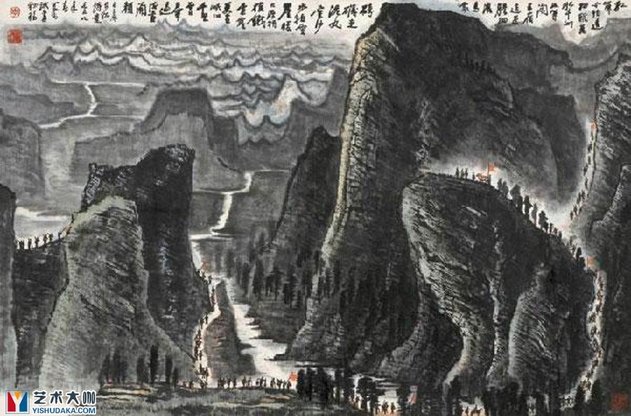 The long march-chinese painting