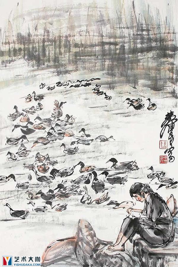 Picture of duck-chinese painting