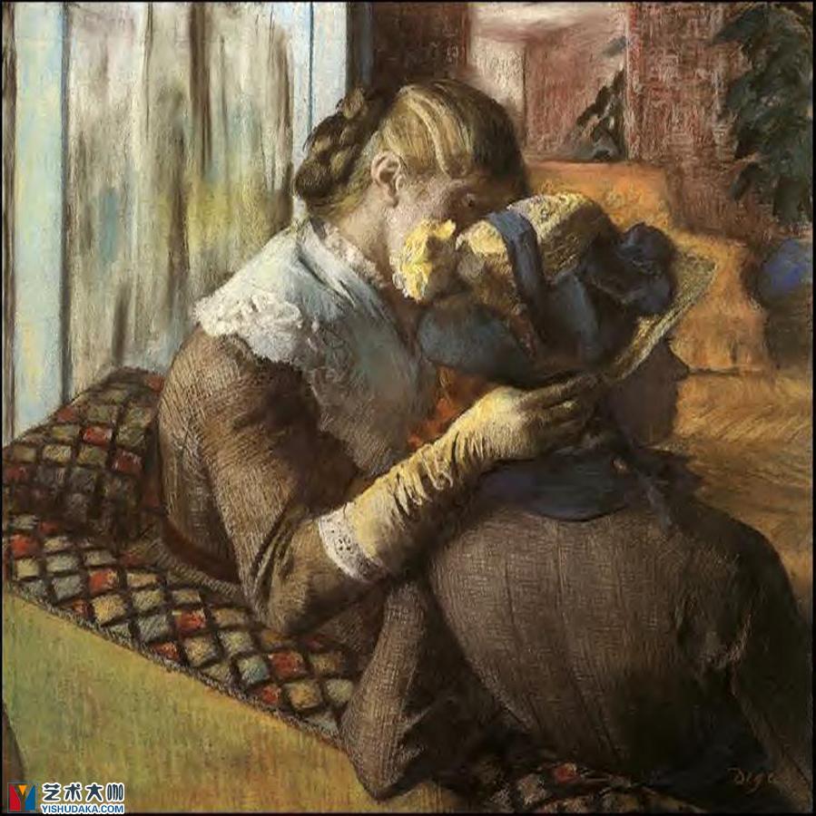 at the milliner-oil painting