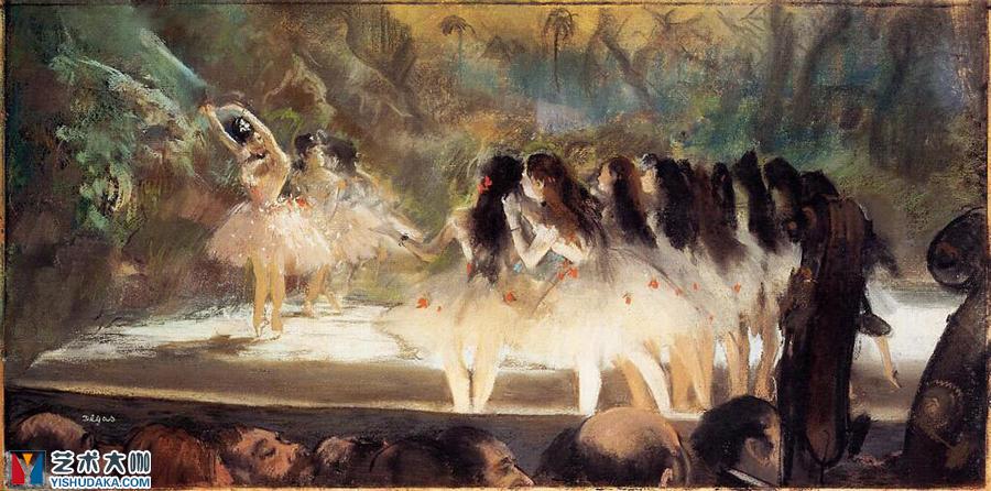 ballet at the paris op ra-oil painting