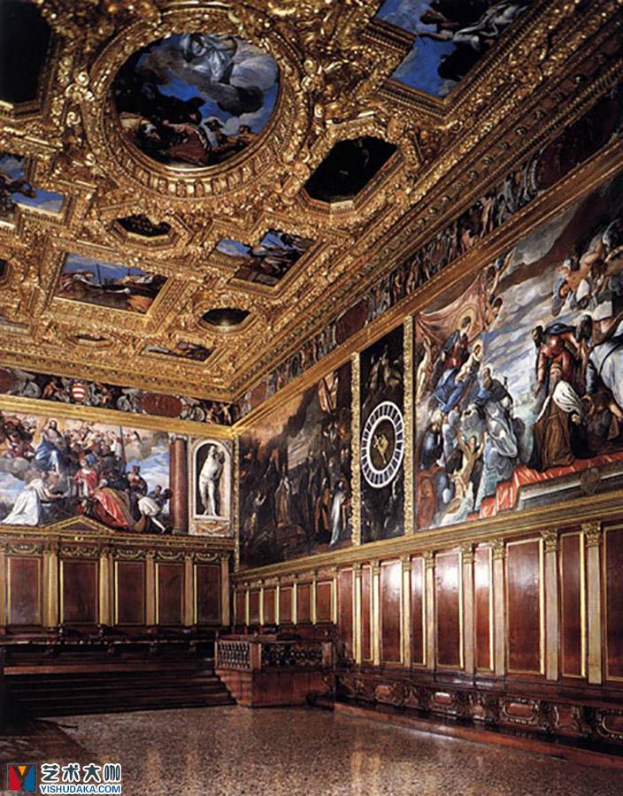the Sala del Collegio-mural