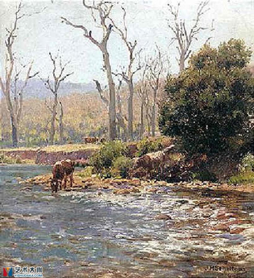维多利亚州米塔河畔油画作品