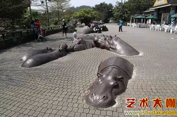 《河马雕像》  台湾台北