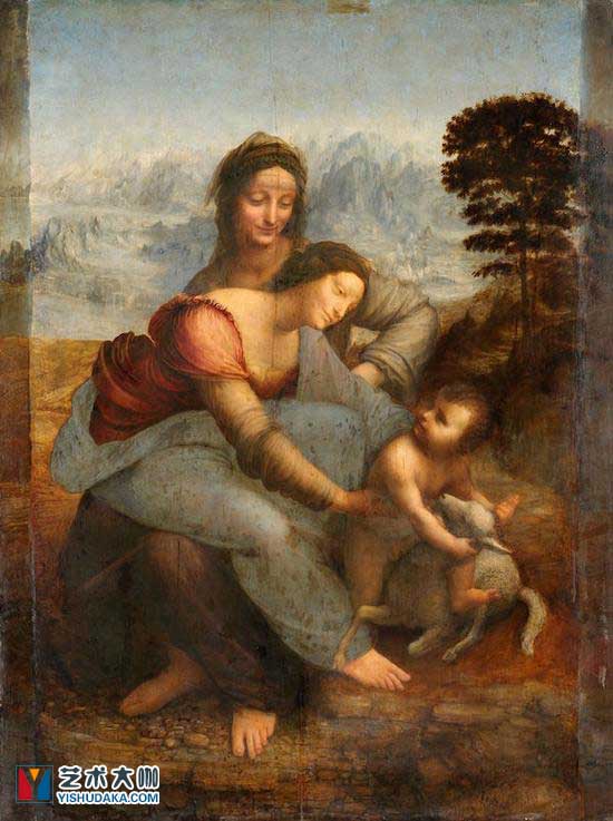 Virgin Mary and saint Anne, leonardo Da Vinci