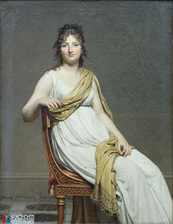 大卫卢浮宫维尼纳克夫人的肖像