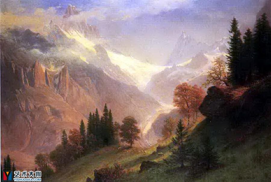 The grindelwald landscape-oil painting