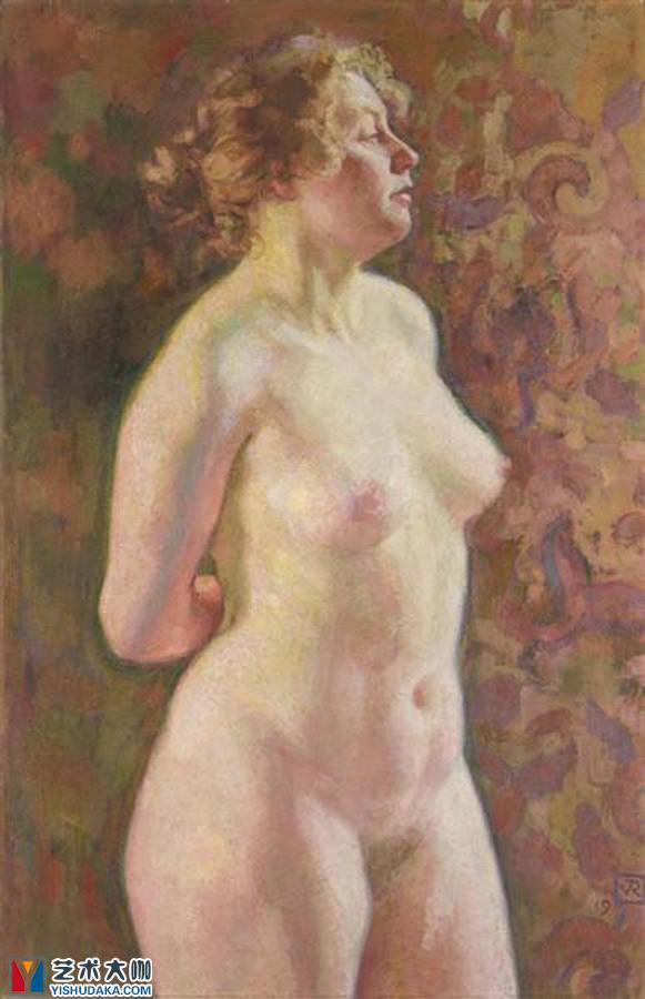 站立裸体-印象派油画作品