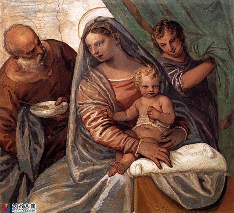 神圣的家庭（麦当娜・德拉・帕帕）壁画作品