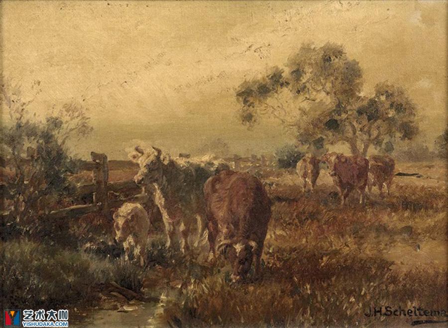 Paddocks at Macedon-oil painting